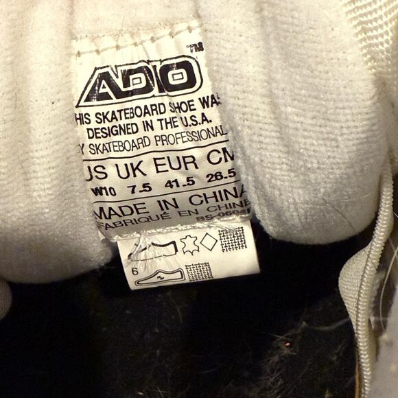 Vintage Y2K 2000s Rare Adio Women's White & Baby Pink Skate Shoes Sz 10 EUC - Picture 6 of 8